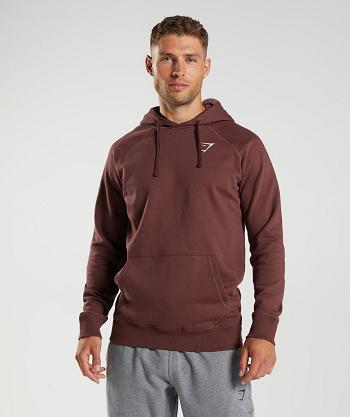 Gymshark Crest Muške Majica S Kapuljačom Roze Smeđe | HR 2733YXF